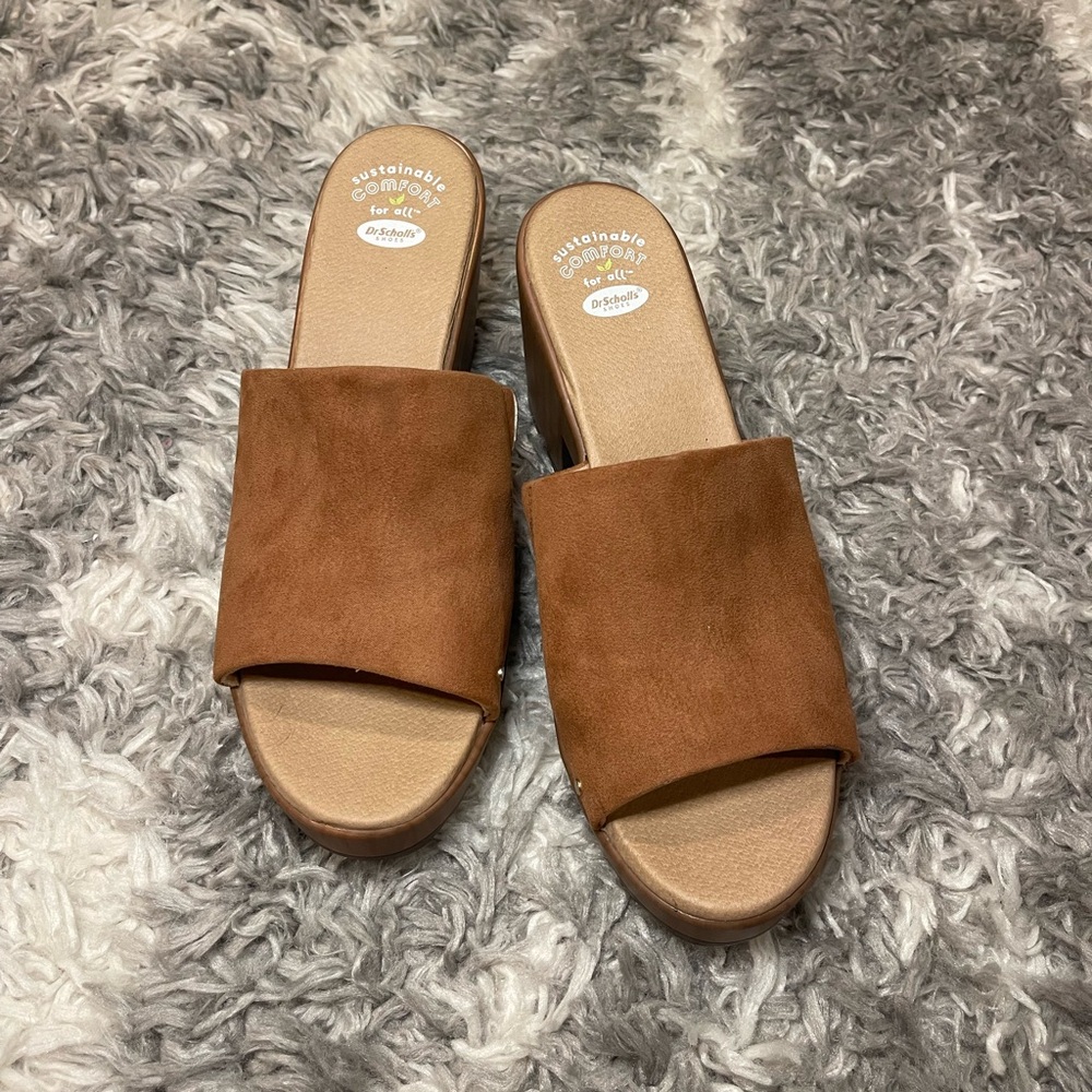 NWOT Dr. Scholl's Wake Up-Slide Sandals